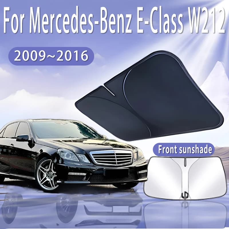 Visiera parasole per auto pieghevole per Mercedes-Benz Classe E W212 2009 ~ 2016 MK4 Parabrezza anteriore Parasole Isolamento termico Accessori estivi