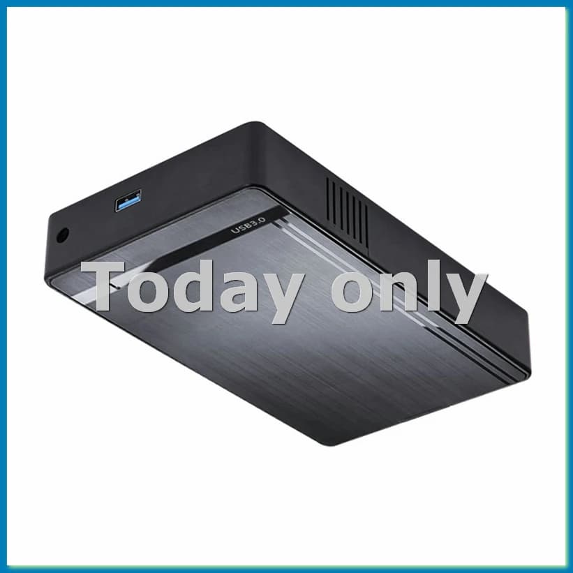 Case per HDD da 3,5 Pollici con Adattatore USB 3.0, Enclosure Esterno per Disco Rigido SSD da 2,5/3,5 Pollici per PC e Laptop, Spina USA - ABYS