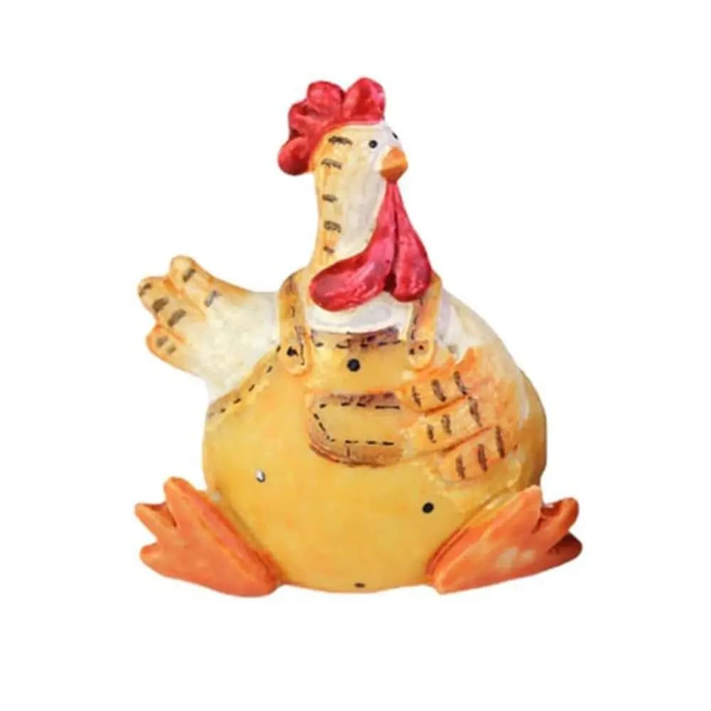 Graziose Statuette di Coppia di Galline in Resina, Ornamento Artigianale a Forma di Gallina, Decorazione Durevole in Stile Cartone Animato, Decorazioni Pasquali, Regalo per Ragazzi