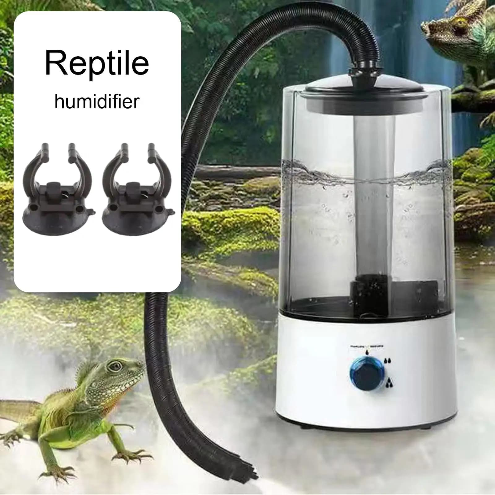 Umidificatore per rettili da 4 litri, nebulizzatore per terrario, spegnimento automatico, previene la corsa a secco, durevole per tartarughe con tubo di prolunga