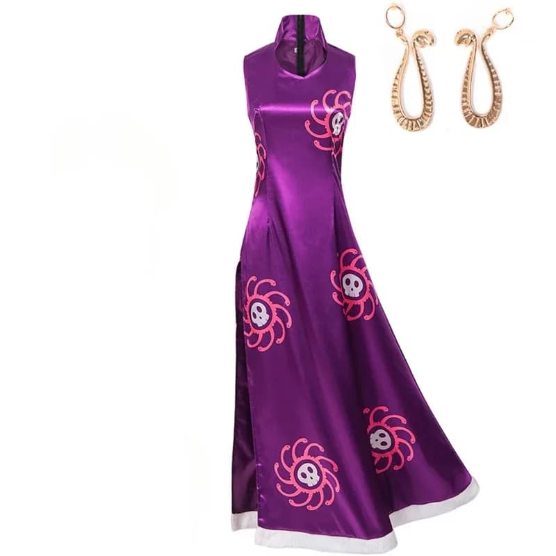 Vivi 2025 Anime Boa Hancock Costume Cosplay Top Gonna Parrucca Accessori Vestito Oka Shichibukai Imperatore Femminile Gioco di Ruolo Cheongsam H