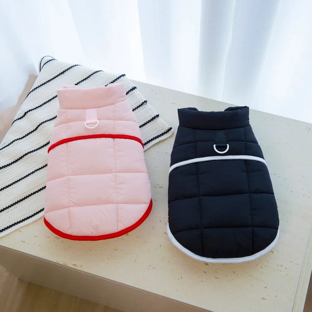 Warm Dog Autumn Jacket Clothes for Small Medium Dogs Cats Chihuahua Bichon Puppy High Collar Vest Outdoor