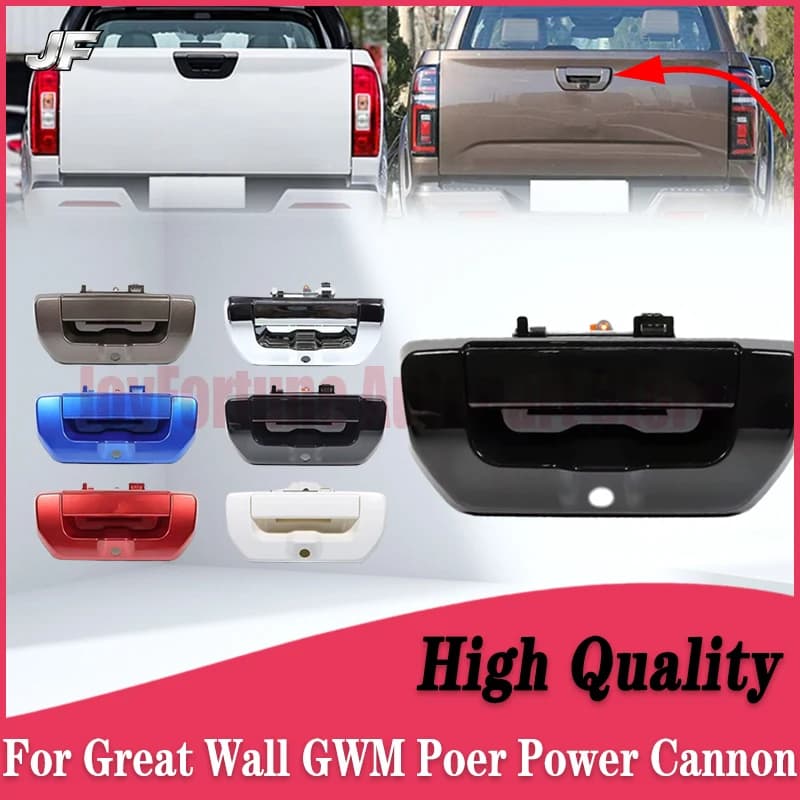 JF Maniglia per porta bagagliaio posteriore Manopola per interruttore Maniglia per portellone posteriore senza serratura per Great Wall GWM Poer Power Cannon