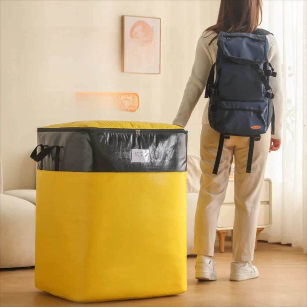 Large Capacity Moving Package Bag Durable Waterproof Luggage Packing Bag Moisture-proof Dustproof Clothes Quilt Storage Bag Home
