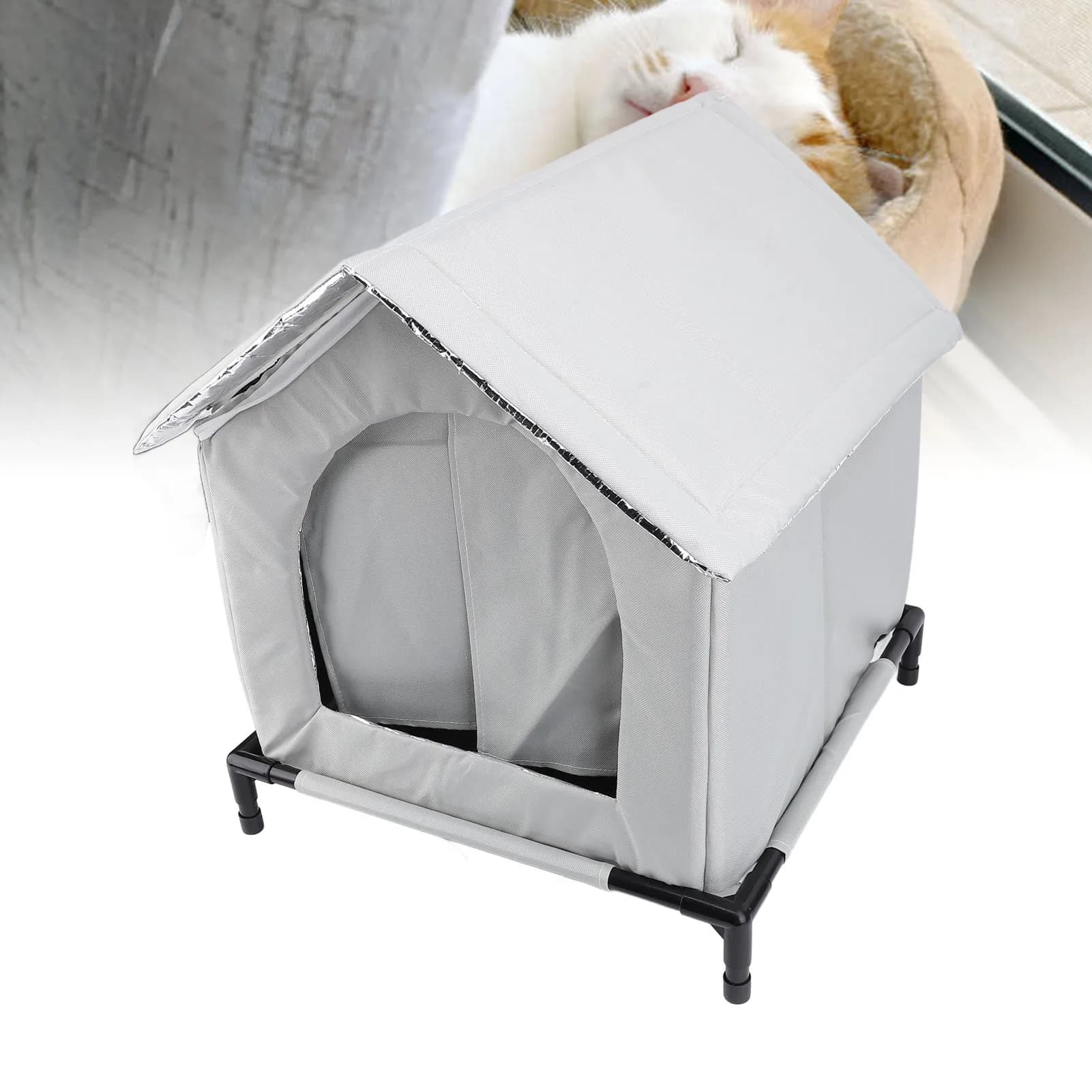 Winter Cats for Cats Resistant to weather and bites, Wide Outdoor Curtain for Randagi Cats