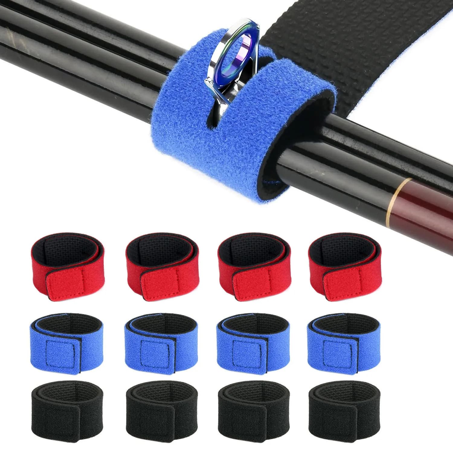 12/6/2 pieces fishing rod fishing rod fastening straps strap cable elastic fishing rod storage tool equipment box accessories