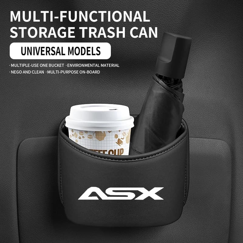 Contenitore portaoggetti per auto, cestino multifunzionale da appendere al retro del sedile per Mitsubishi Ralliart ASX Eclipse Galant