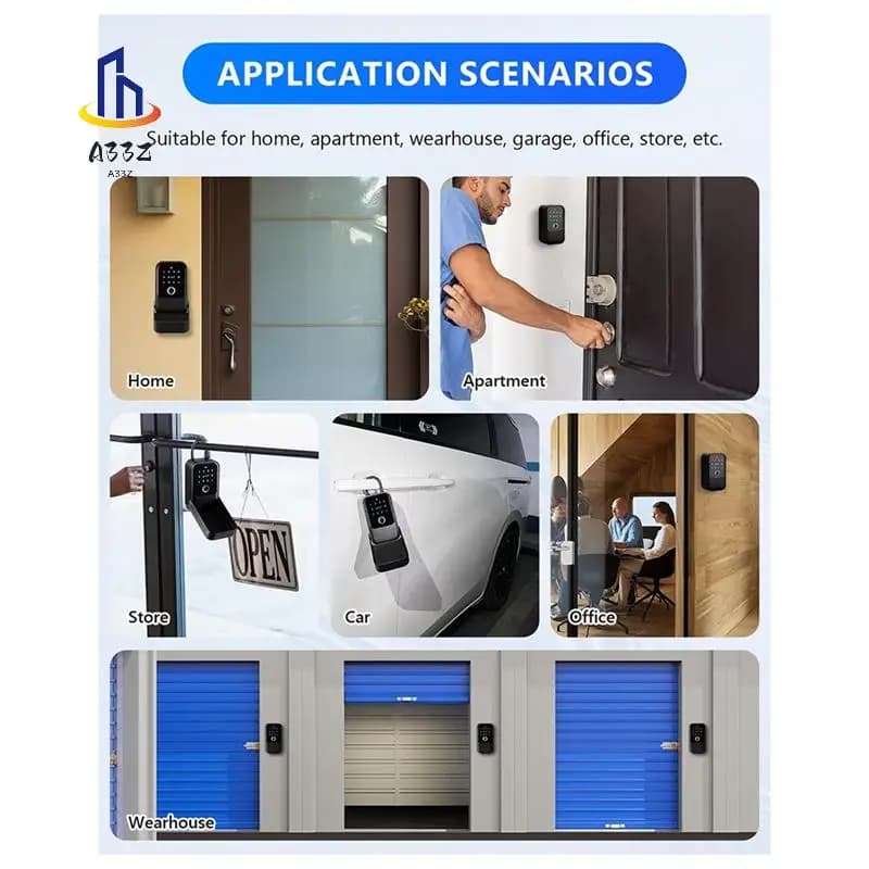 A33Z-Smartlock Box, serratura a chiave Scatola di sicurezza a chiave intelligente wireless App per scatola di serratura elettronica, magazzino domestico per ufficio agente immobiliare