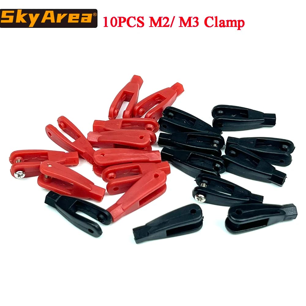 10 pz Servo Asta di Collegamento Maniglia Accoppiatore Morsetto In Nylon a forma di U 2/2.8mm per M2 M3 Push Biella per parti del modello di aereo RC