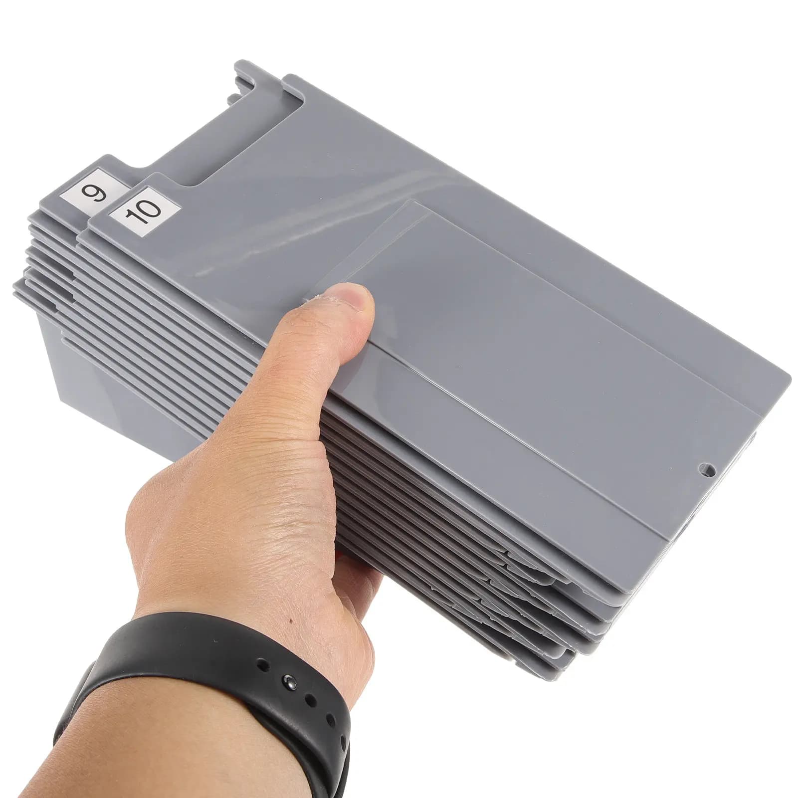 Porta Schede Orari in Plastica per Magazzino, Etichette Materiali, Etichette Presenze, Organizzatore per Ufficio, Scuola, Cucina, Scaffale Multi-Griglia