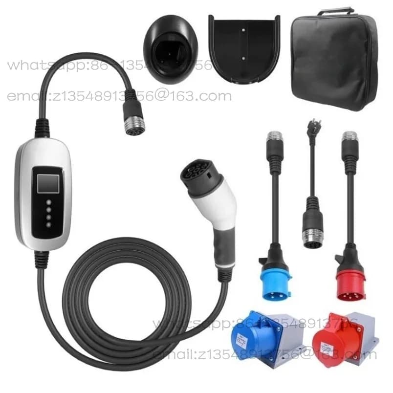 2-in-1 Portable AC Car Charger 6A-32A European Standard App Appointment Charging Appointment Power Outage 22KW