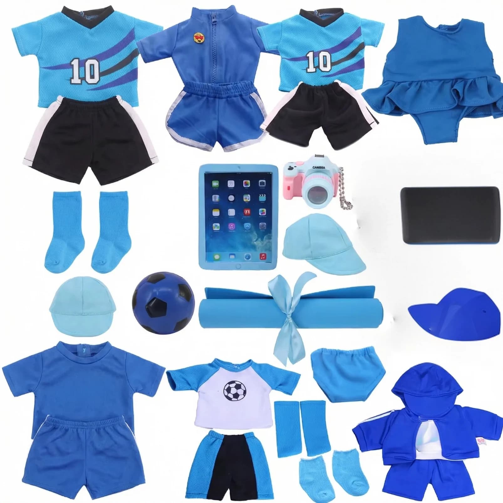Abbigliamento sportivo blu Abbigliamento per bambole Scarpe da ginnastica per basket per bambola americana da 18 pollici Articoli per bambole da 43 cm e accessori per bambole Logan Boy