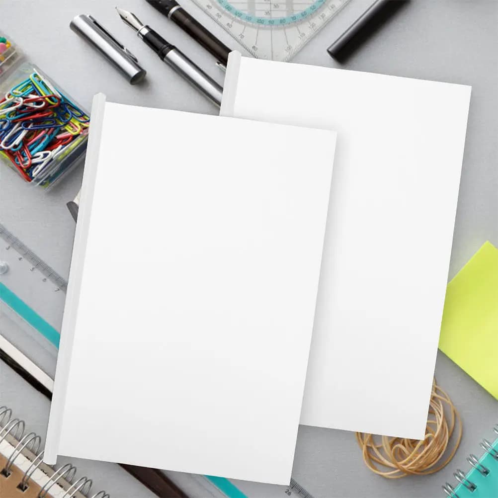 20 Pezzi Barre di Rilegatura per Documenti da Ufficio, Copertine Trasparenti A4 con Barra Scorrevole, Organizzatori per Archiviazione Scolastica