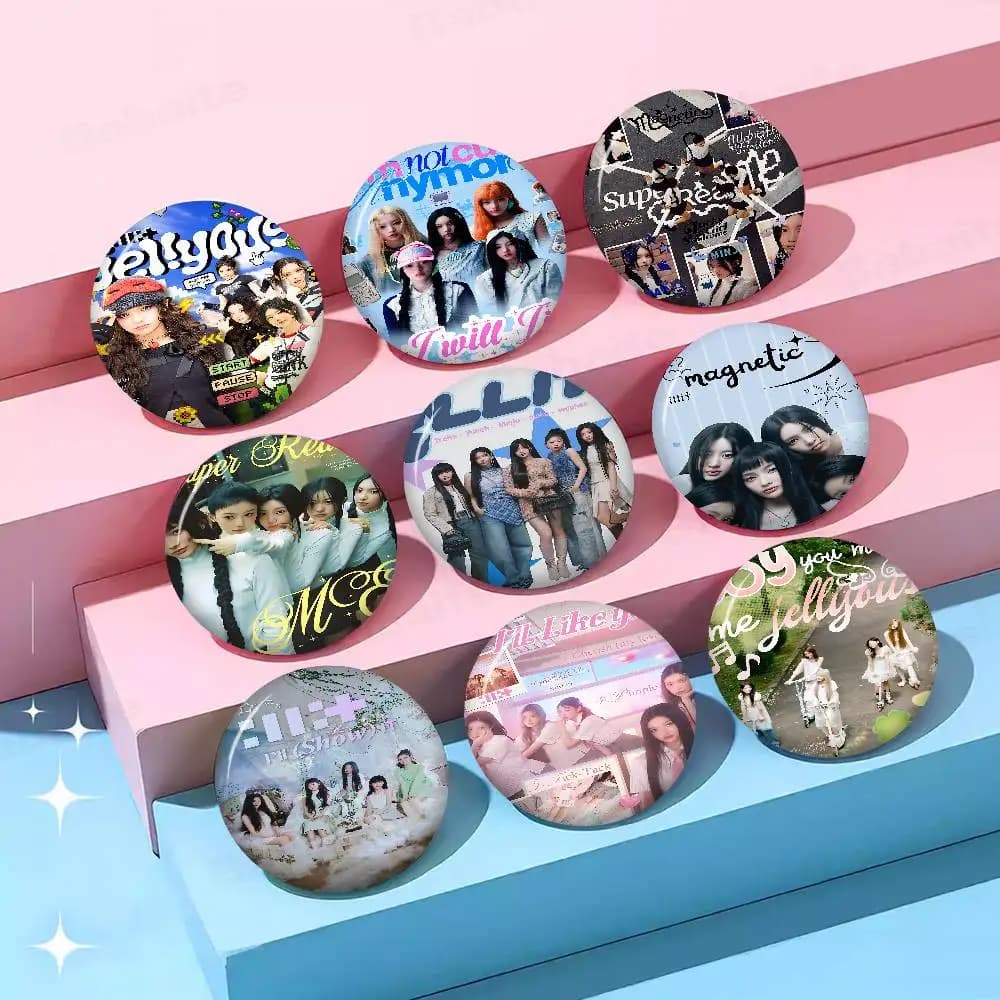 Spilla creativa in latta con icona animale del gruppo Kpop I-ILLIT, distintivo da bavero per zaino, accessorio pin