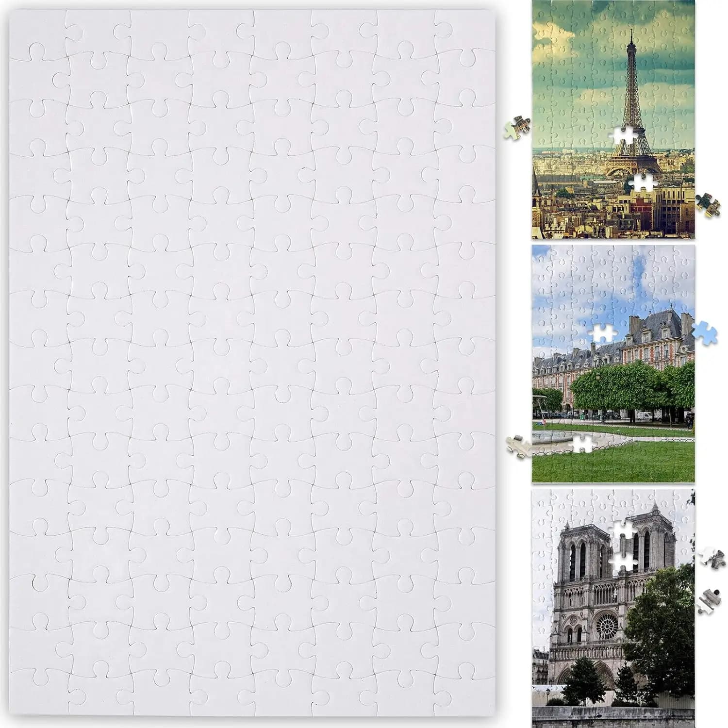 Puzzle personalizzato a trasferimento termico fai-da-te con sublimazione da 10 pezzi per artigianato con stampa a pressa di calore