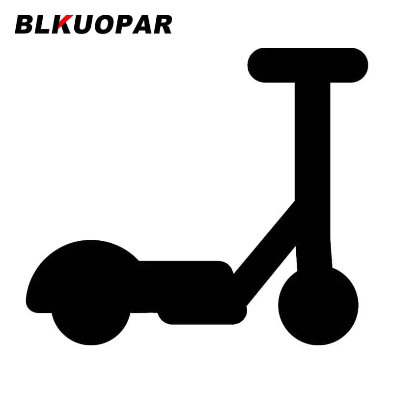 BLKUOPAR for Kid Scooter Thin Line Icon Car Stickers Waterproof Creative Sunscreen Decals Occlusion Scratch Helmet Car Styling