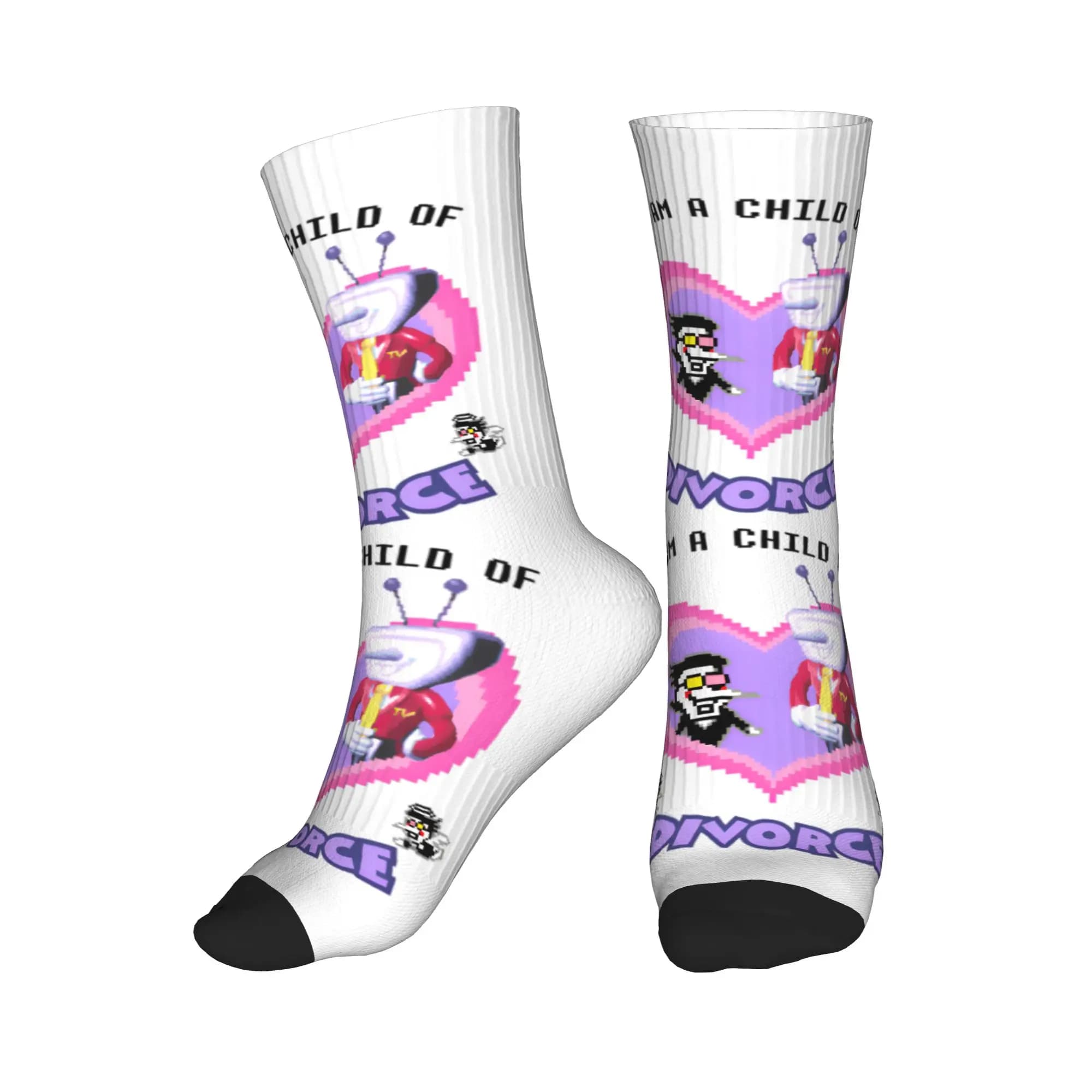 3D Fashion Spamton and Tenna Child Of Divorce Deltarune sports socks for men and women