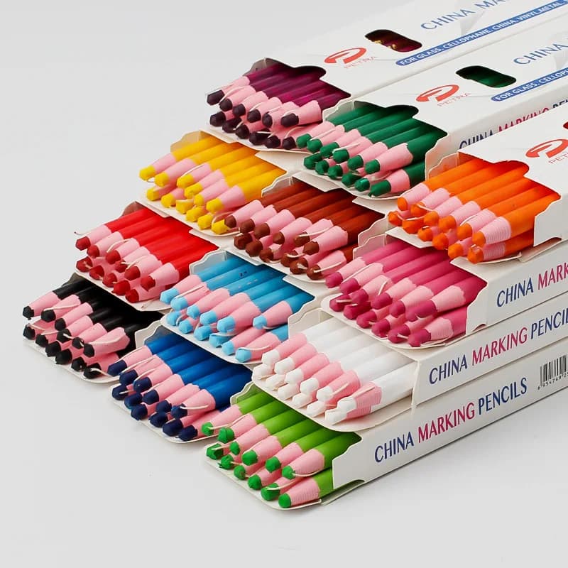 Leather Marker Removable Marking Crayon Cut-free Pencil 12 Color 12pcs/pack DIY Sewing Accessories