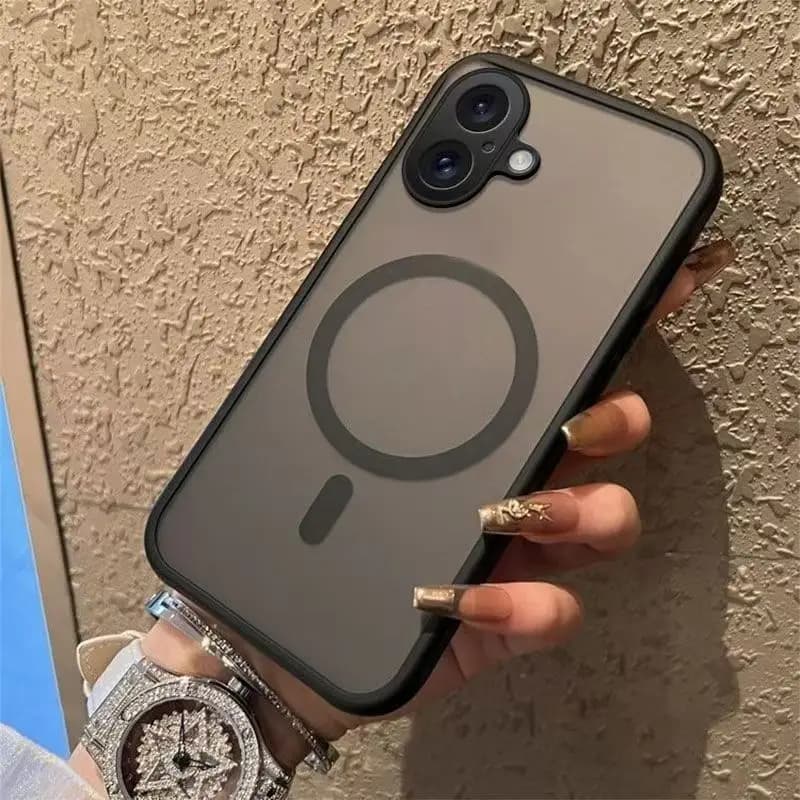 For Magsafe Wireless Charge Matte Phone Case for iPhone 17 16 15 14 13 12 11 Pro Max Plus Air 17e 176 Magnetic Bumper Cover Case