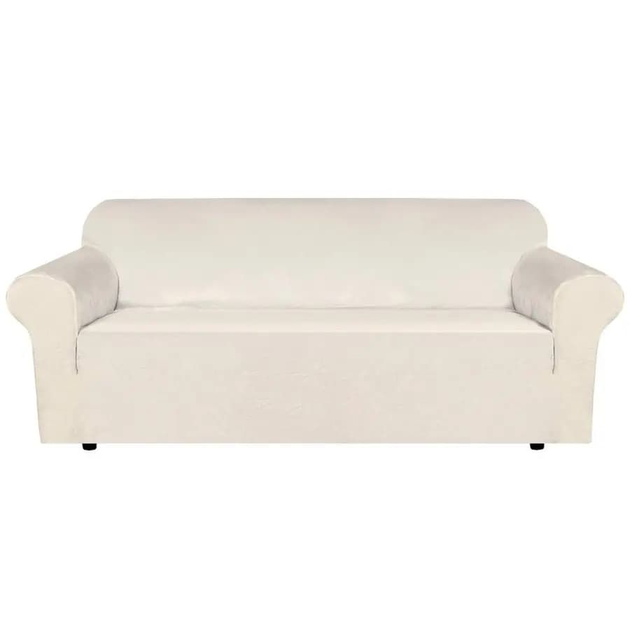 Elasticized 3 cushion sofa Velvet Cover, Soft Furniture Protection with Anti-slip Fund, Cra