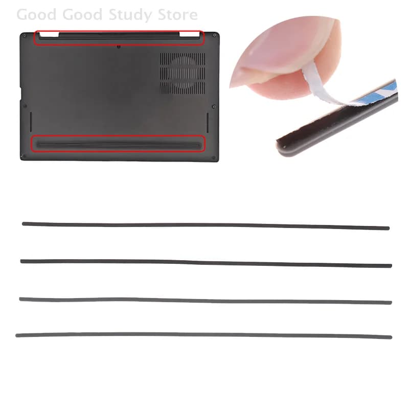 1/2 pezzi strisce di gomma per laptop computer fai da te custodia inferiore poggiapiedi per DELL Latitude 7310 guscio antiscivolo pad accessori di ricambio