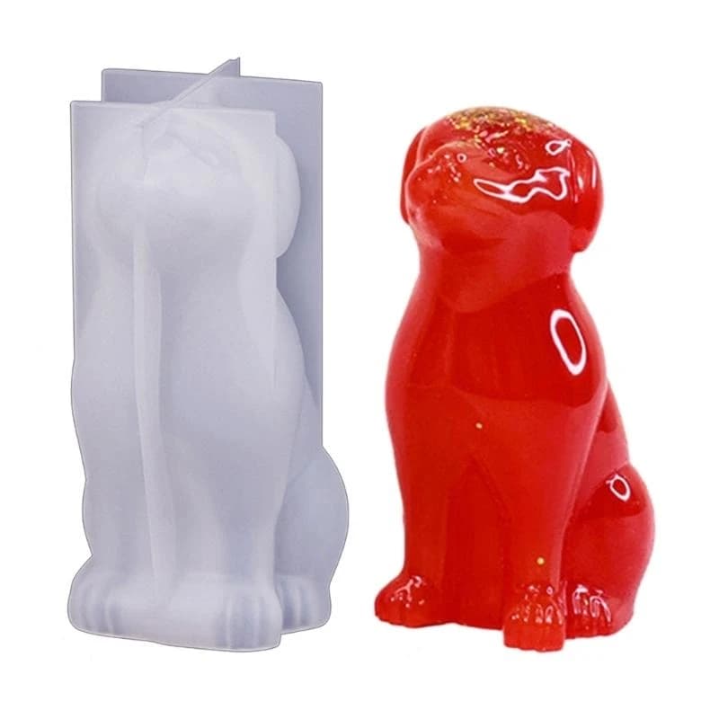 Dog Rabbit Mold for DIY Gypsum Ornaments Epoxy Resin Casting