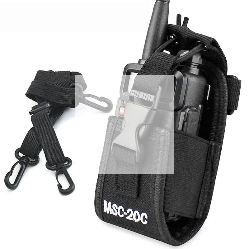1 Set di Supporti Multifunzionali per Radio Walkie Talkie MSC-20C, Borsa Universale in Nylon per Walkie Talkie UV-5R TYT ICOM