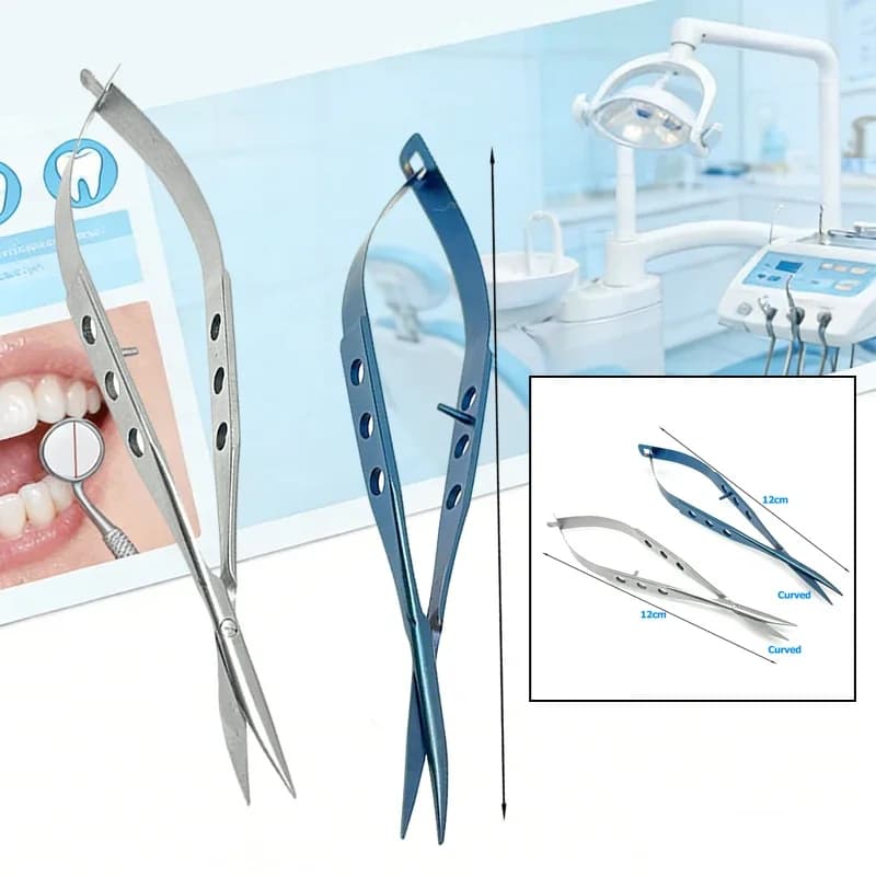 Professional Ophthalmic Scissors Curved Blunt Tip Conjunctival Scissors Autoclavable Stainless Steel Eye Surgical Tool