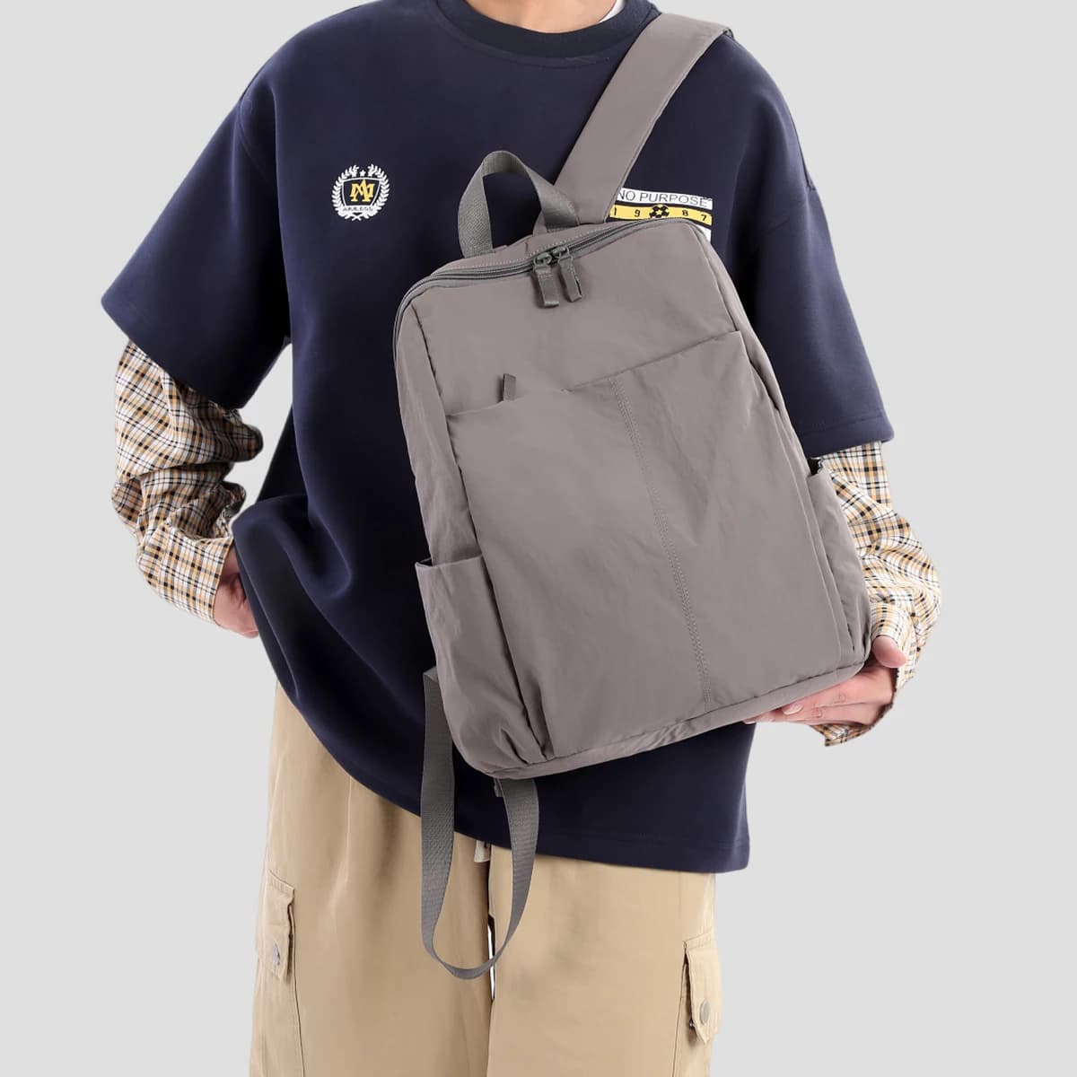 Backpack for Business Trips, Large Capacity, Oxford Waterproof, Lightweight Nylon Backpack, Multi-Functional Commuting Travel Computer Bag for School and Classes