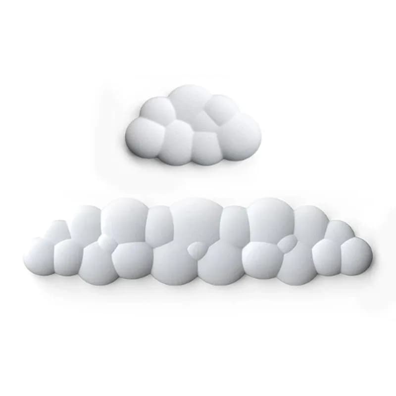 Poggiapolsi Cloud Tastiera Tappetino per mouse in memory foam Maniglia per tastiera antiscivolo Supporto per tappetino per mouse Set Tutore per polso ergonomico Cloud
