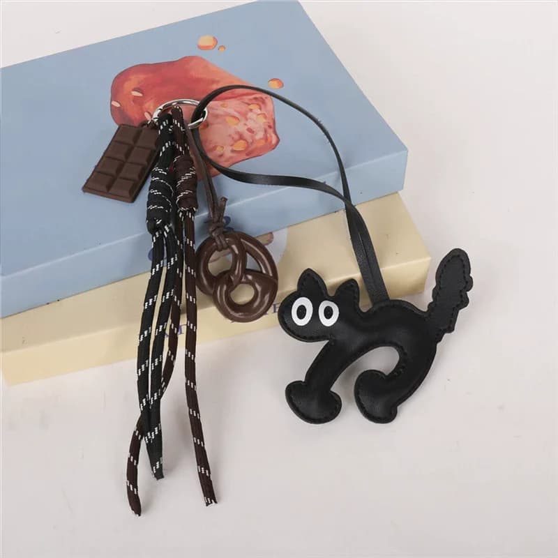 Portachiavi con ciondolo collare per cani bassotto in pelle, accessorio per chiave, portachiavi per auto, regalo