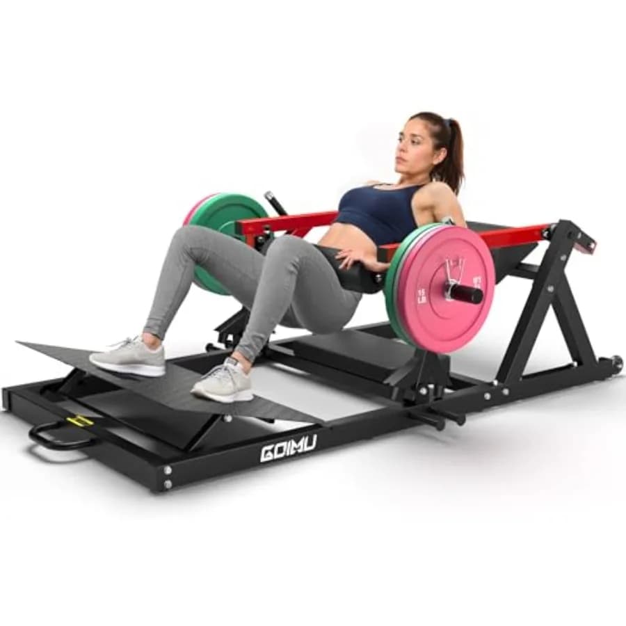 Hip Thrust HT01 Machine with 800 lb Plate Load, Glute Drive with Fissaggio di Fascia, Glute Bridge Machine Resistant with Glutei Bearing