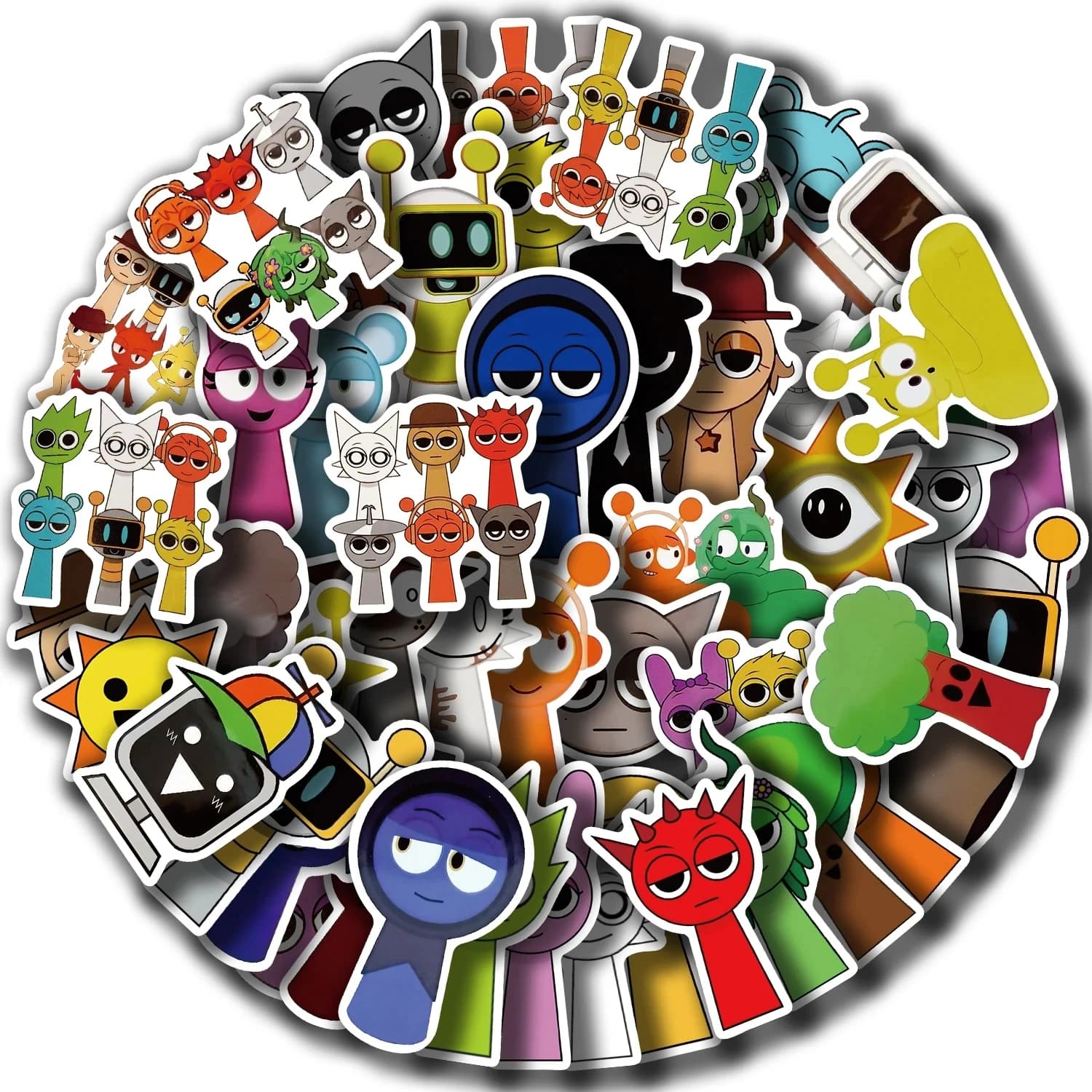 50 Pz Gioco Incredibox Sprunki Adesivi Musica Sprunki Adesivi FAI DA TE Scrapbooking Telefono Bagagli Skateboard Decalcomanie Impermeabili