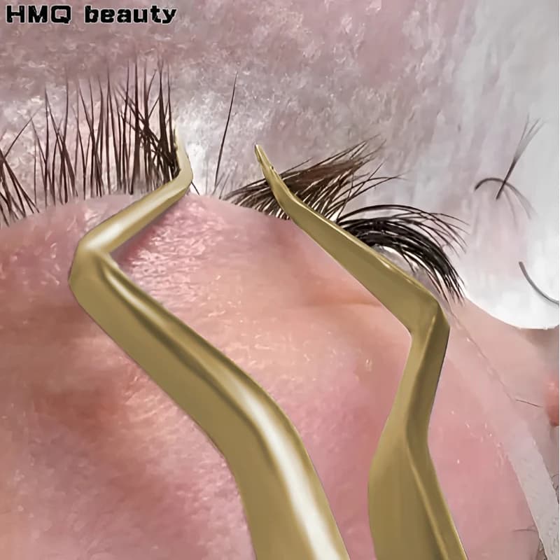 Nuove pinzette per estensione ciglia Punta in fibra di precisione Pinzette per ciglia a punta in acciaio inossidabile Forniture Strumenti di bellezza per unghie