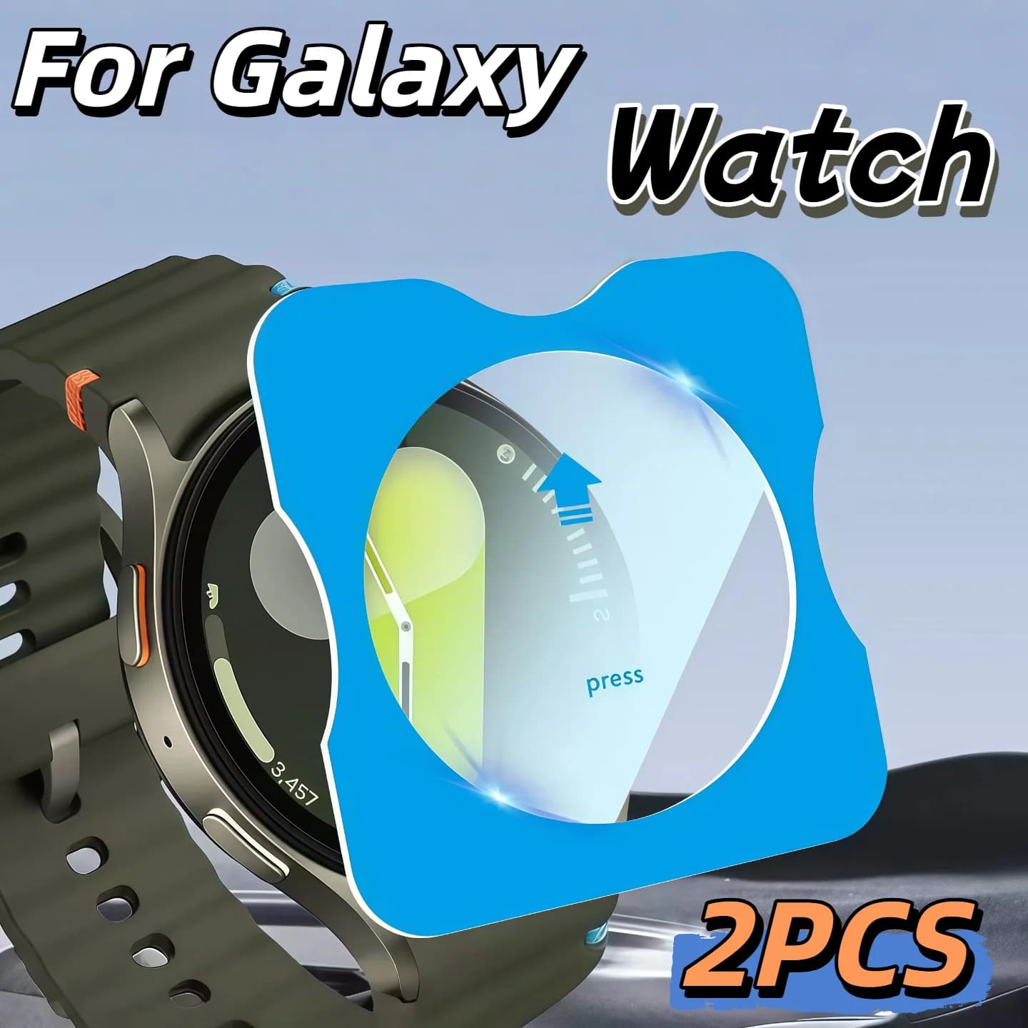 Proteggi schermo in vetro temperato da 2 pezzi per Galaxy Watch7 Ultra 4 5 6 7 40mm 44mm Classic 43mm 47mm Pellicola di allineamento facile