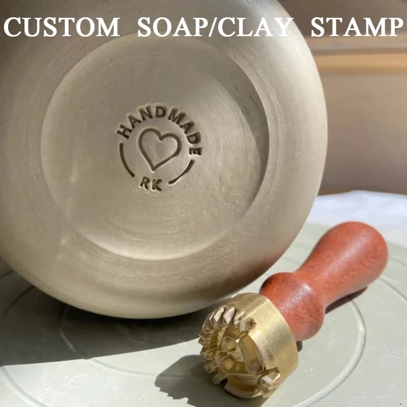 Custom Clay Stamp for Pottery Stamp Personalized Soap Stamp Gift for Potter Polymer Stamps Ceramic Stamps for Pottery Stamp
