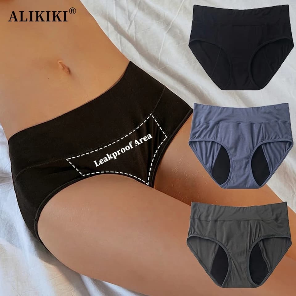 Mutandine per mestruazioni in cotone, mutandine mestruali a vita media, biancheria intima per il ciclo, culotte menstruelle, a prova di perdite, bragas menstruales