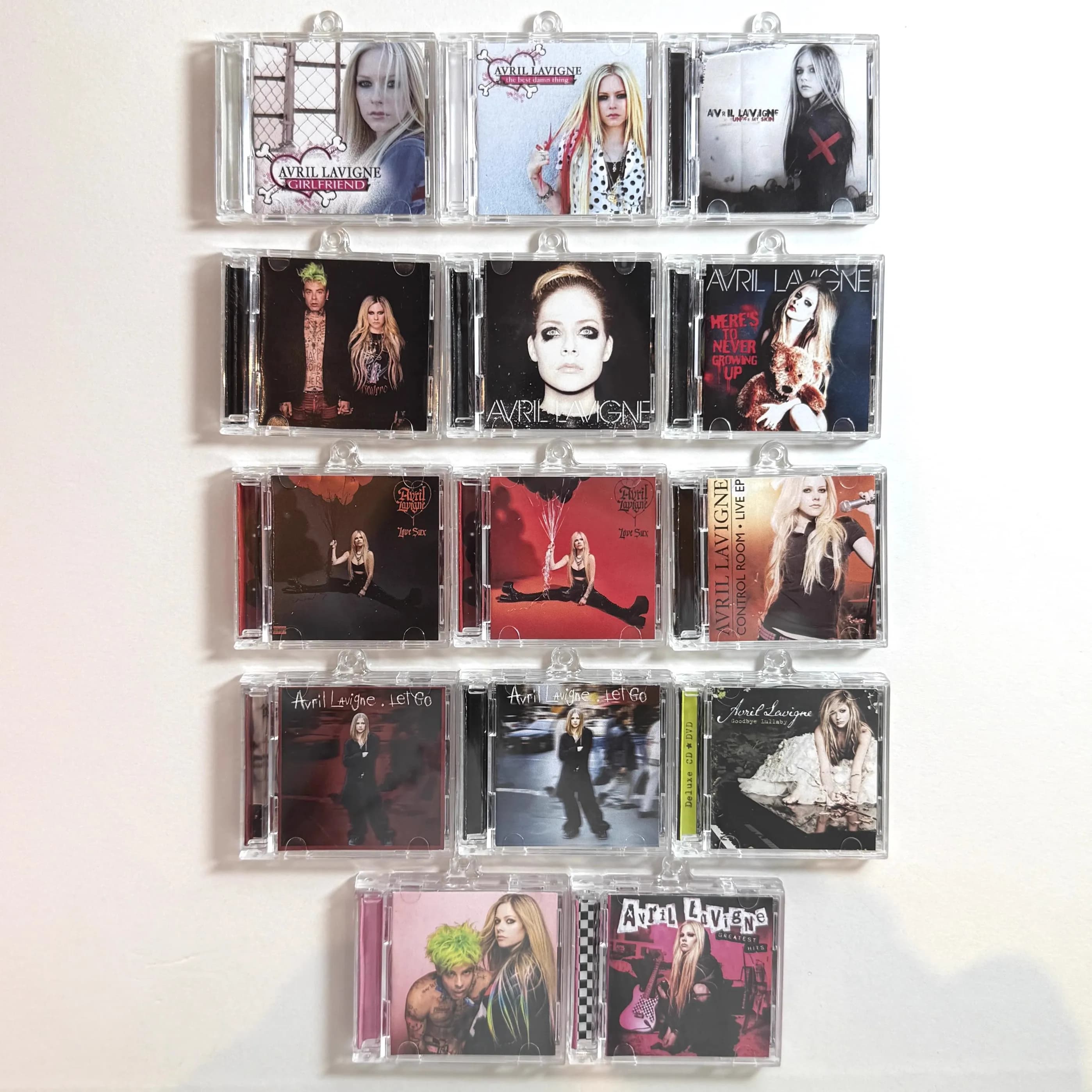 Pop Avril Lavigne MINI CD musicale Portachiavi NFC Let Go Album Addio Ninna nanna Gioca con la canzone Ciondolo Collana Cosplay Accessori in acrilico