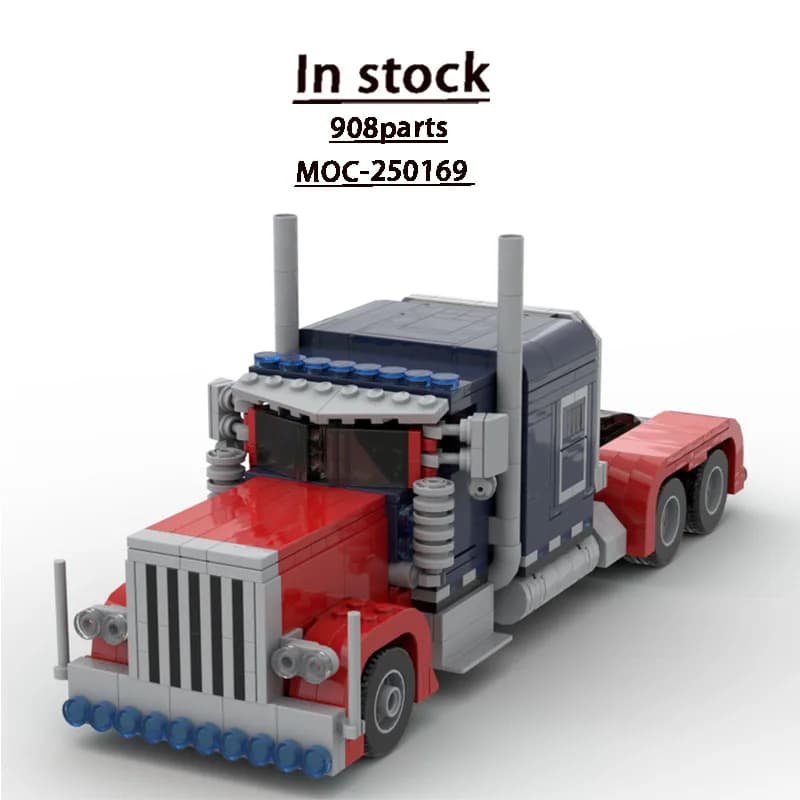 MOC-250169 Urban Military Semi-Trailer Truck Building Block Model 908 Pieces Boys Children's Birthday Christmas Toy Gift