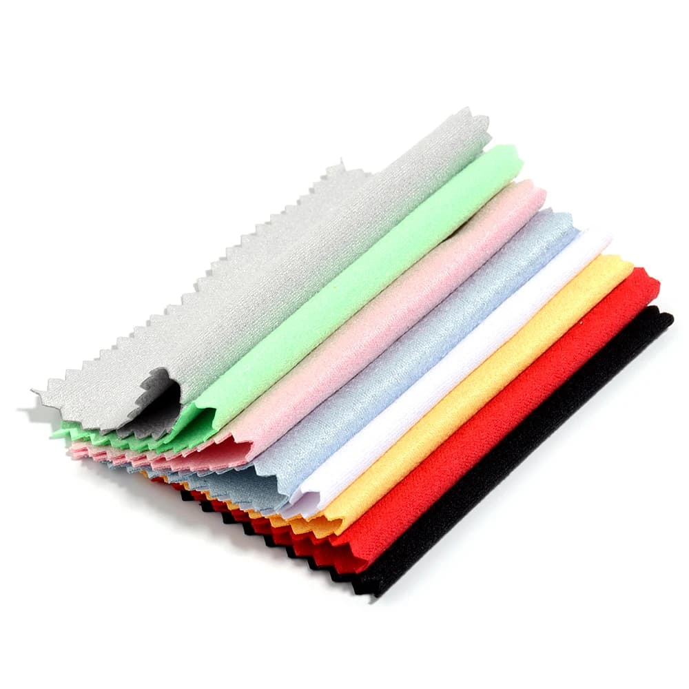 50Pcs 6/8/10cm Soft Jewelry Polish Cleaning Cloth Silver Polishing Cloth Clean Wipes Glasses Cleaner Tools Equipment Supplies