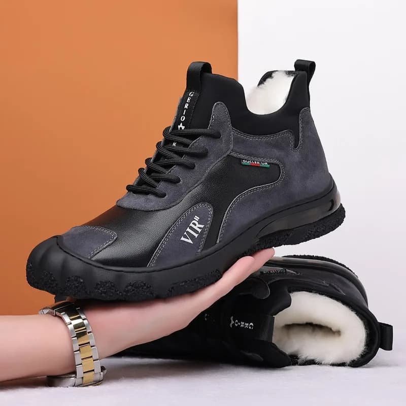 Scarpe sportive invernali da uomo con velluto spesso e scarpe da trekking casual a vita alta Scarpe da trekking antiscivolo ultraleggere Stivali corti sci uomo scarponi snowboard uomo scarpe uomo scarpe saldi spedizion