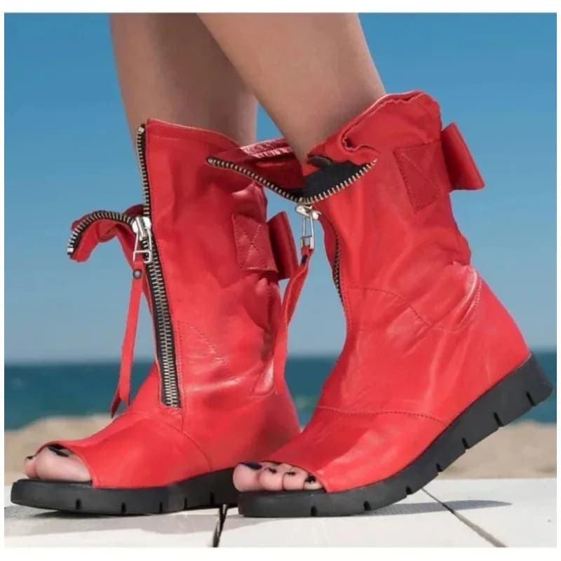 Black White Peep Toe Flat Platform Gladiator Sandals Women Summer Boots Ladies Casual Shoes Sandales Femmes Sandalias Mujer