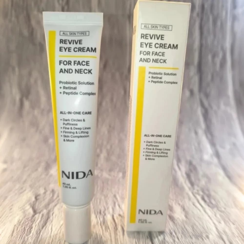 40ml NIDA Revive Eye Cream For Face Neck Retinal Peptide Probiotic Solution Wrinkles Fine Lines Eye Care Firm Radiant Skin Korea
