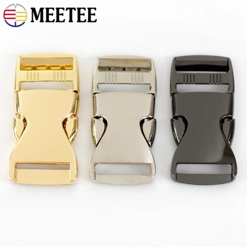 Meetee 2/4/10 Pz 20-38mm Metallo Fibbia A Sgancio Rapido Tessitura Regolare Catenacci Gancio per Zaino Collare di Cane Cintura di Sicurezza Accessorio FAI DA TE