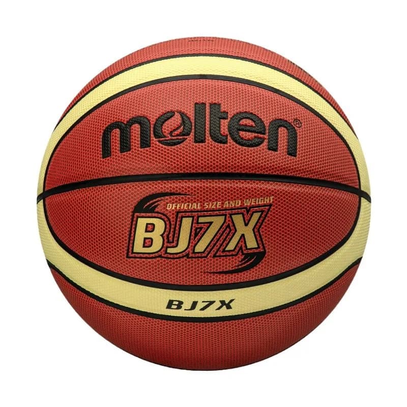 Molten BJ7X FIBA Pallone da basket approvato con 7 coperture in microfibra premium e vescica butilica per leghe professionali da interni
