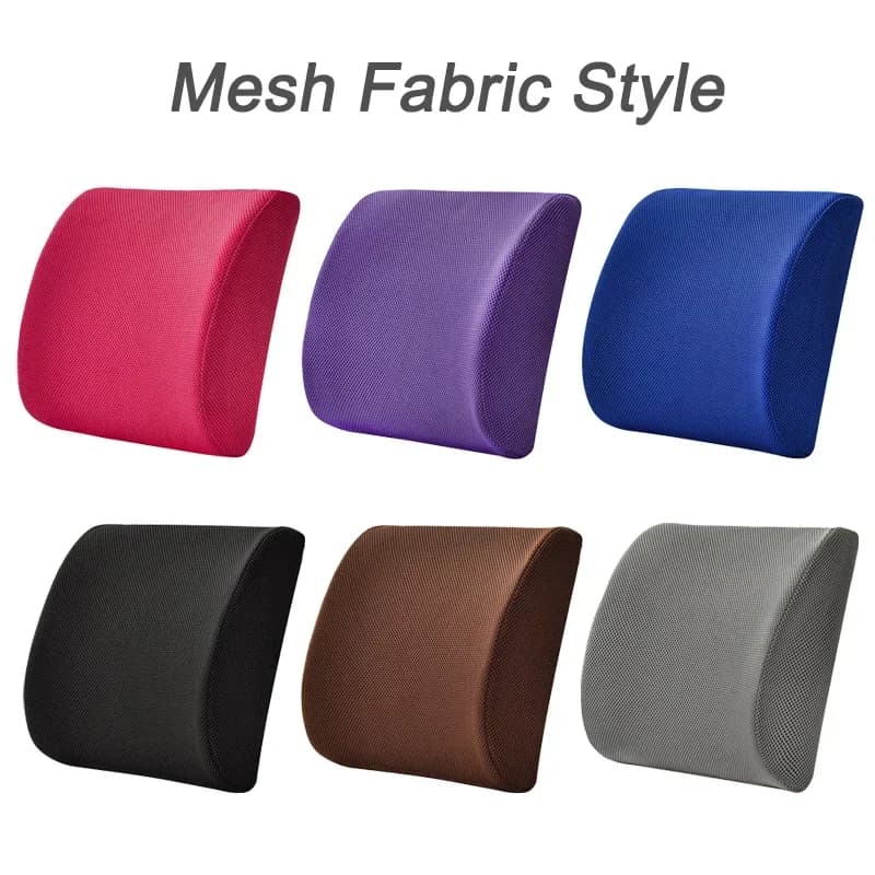 Mesh Soft Memory Foam supporto lombare assistenza sanitaria traspirante cuscino per la vita posteriore seggiolino auto cuscini per ufficio a casa allevia il dolore scamosciato