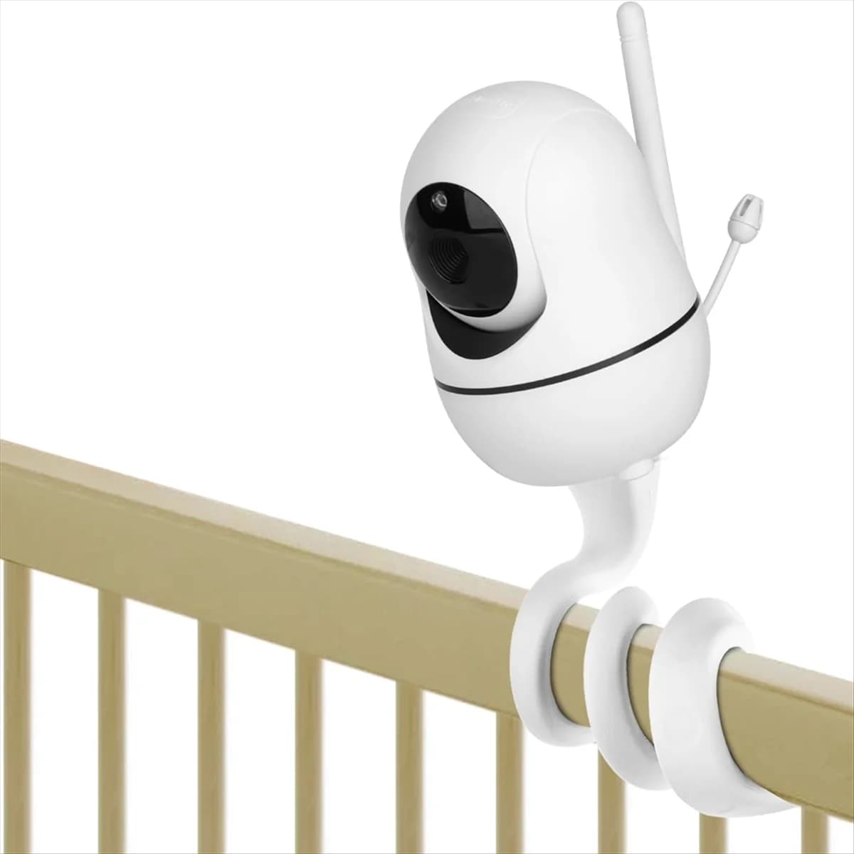 BABP Staffa in silicone per baby monitor, compatibile con SM70PTZ/SM650/SM50/SM55, staffa multifunzionale in silicone bianco
