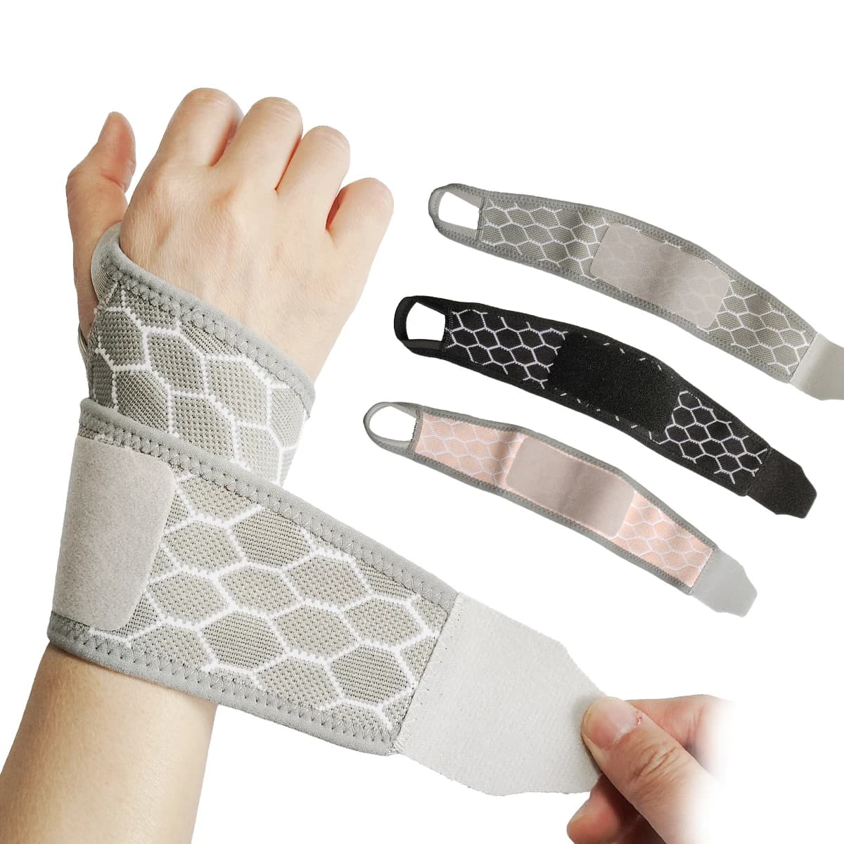 Fascia da Polso Ultraleggera Regolabile, Supporto per Allenamenti, Tendinite, Protezione Sportiva, Ortopedica per Mano