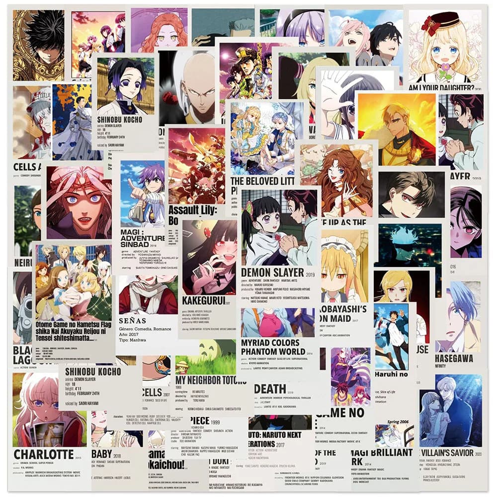 10/30/50 pz classico Anime poster adesivi Cool Cartoon bambini adesivo giocattolo fai da te Notebook cassa del telefono Skateboard Manga Graffiti decalcomania