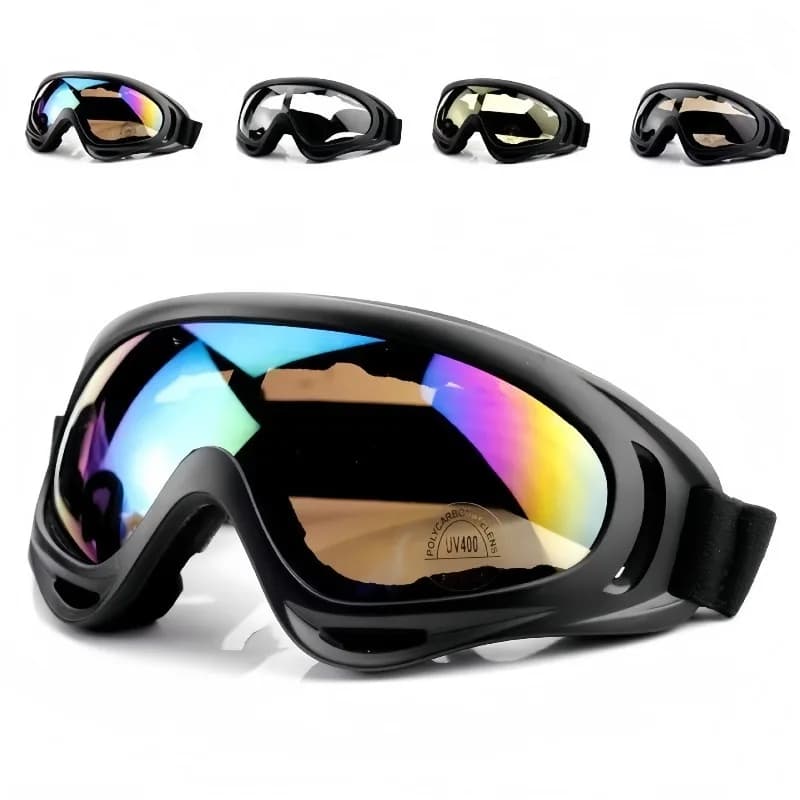 Occhiali da Sci con Lenti Anti-Riflesso, Protezione UV 400, Antivento, per Sport Invernali e Snowboard